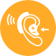 Highlighted image indicating wearing of hearing aid(s)